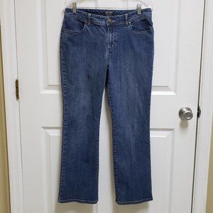 Additions by Chico's 8 Short Platinum Blue Denim Jeans Straight Leg Mid Rise 1